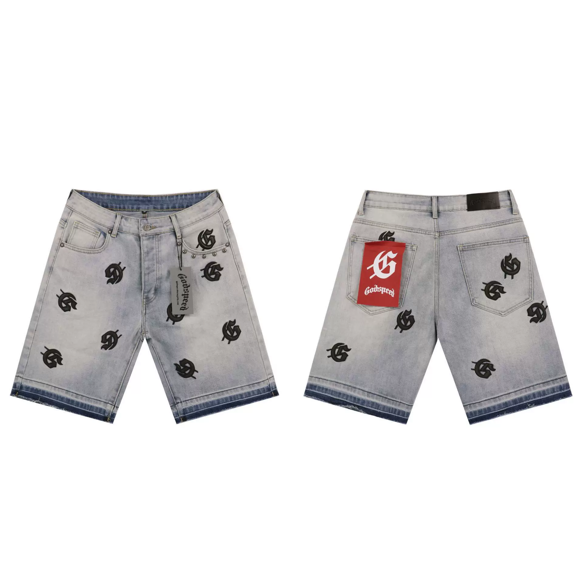 2024 American Style Trendy Brand Ripped Patchwork Ash Gray Men S Casual photo 8