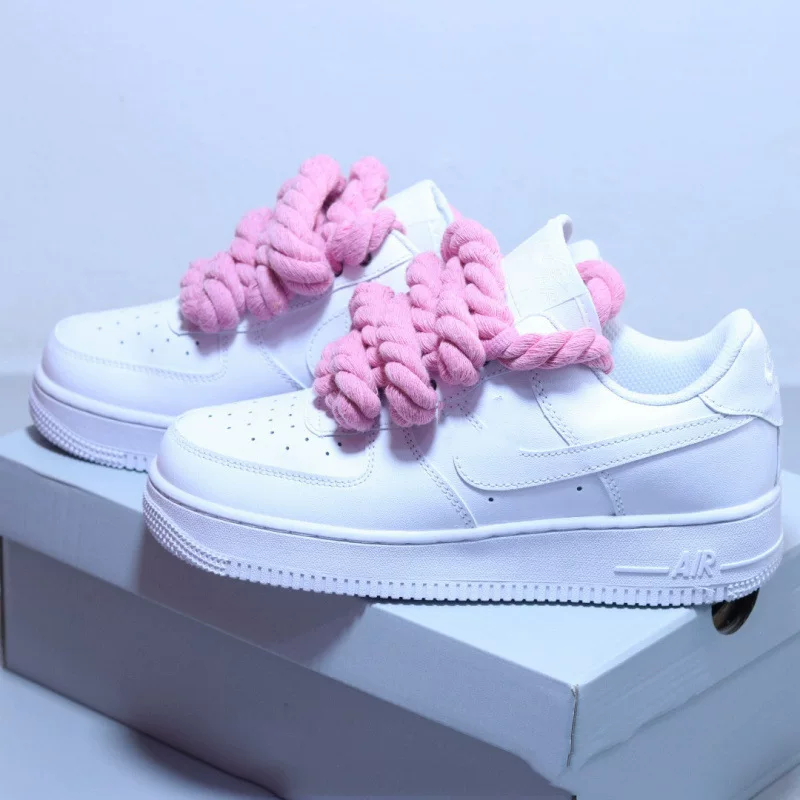 Af1 Hemp Rope Sneakers With Thick Laces Women S Sports photo 12