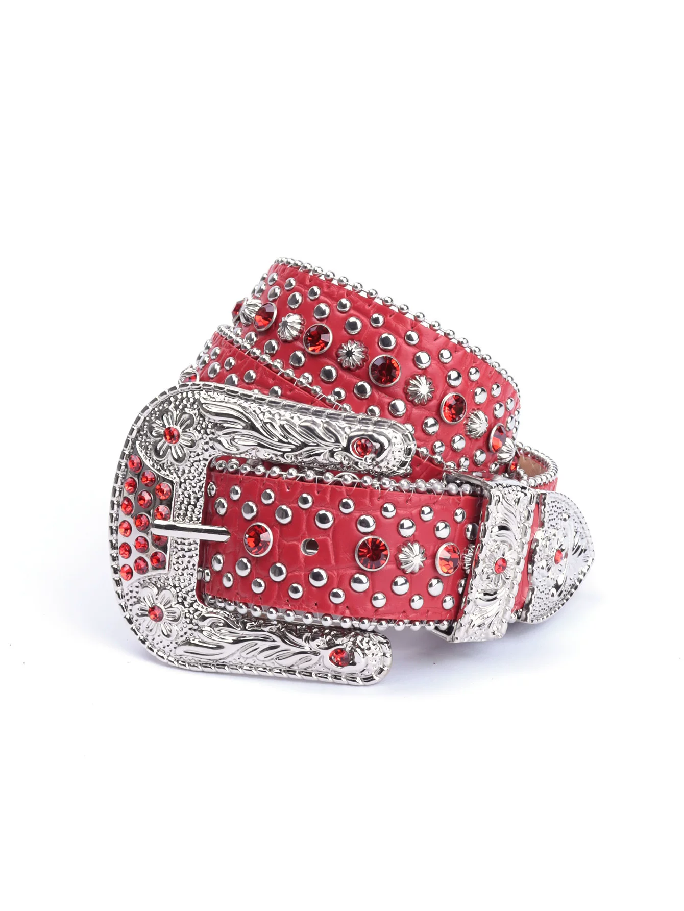 Decorative Studded Fashion Rhinestone Belt Dazzling Alloy Pin Buckle Faux photo 3