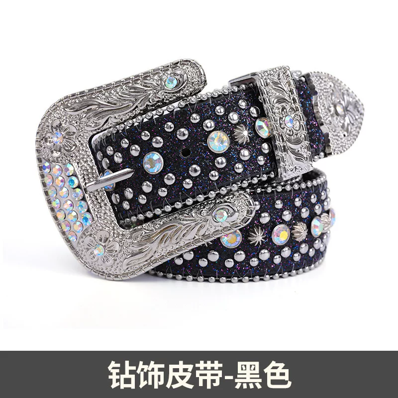 Decorative Studded Fashion Rhinestone Belt Dazzling Alloy Pin Buckle Faux photo 6