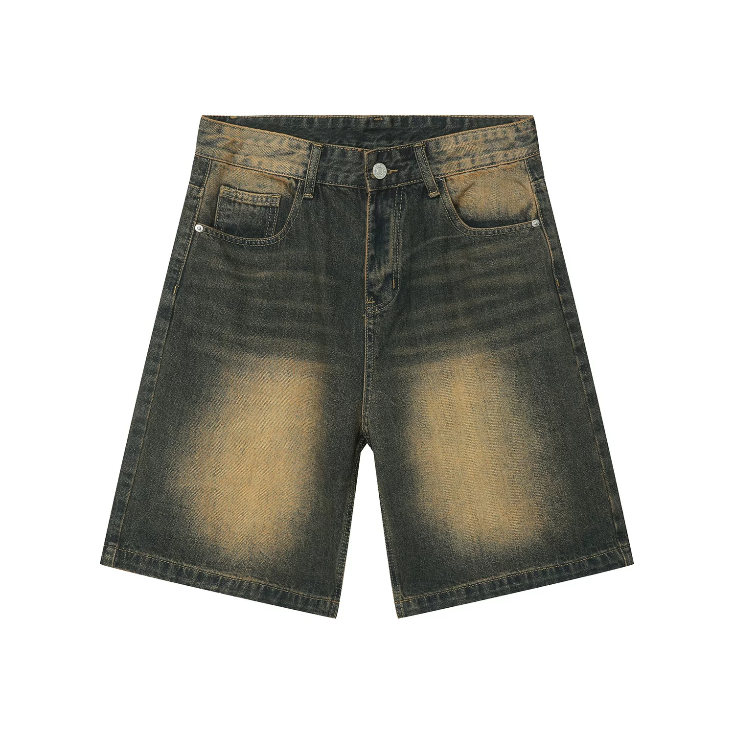 Mtlclothes Men S Clothing Distressed Washed Denim Shorts For Men Summer photo 2