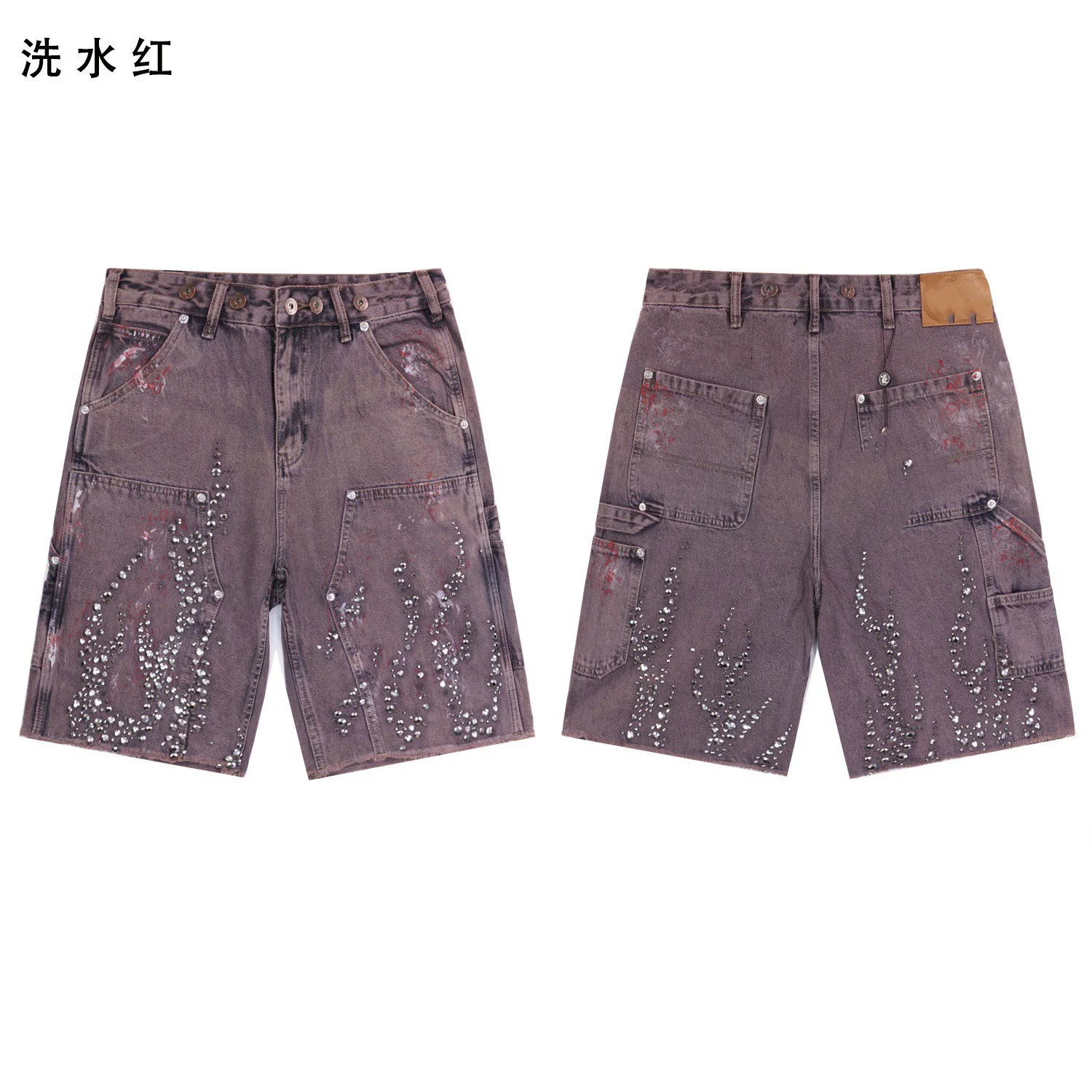 2024 American Style Trendy Brand Ripped Patchwork Ash Gray Men S Casual photo 27