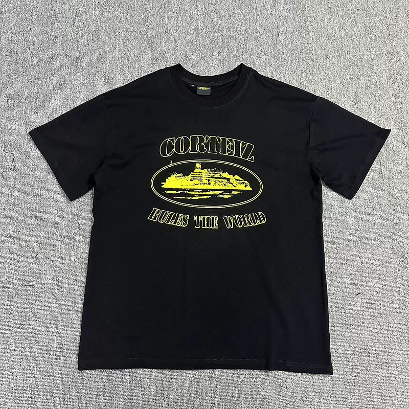 Corteiz Alcatraz Series T Shirt Short Sleeved Letter Logo Printed Round Neck photo 70