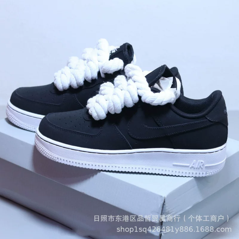 Af1 Hemp Rope Sneakers With Thick Laces Women S Sports photo 4