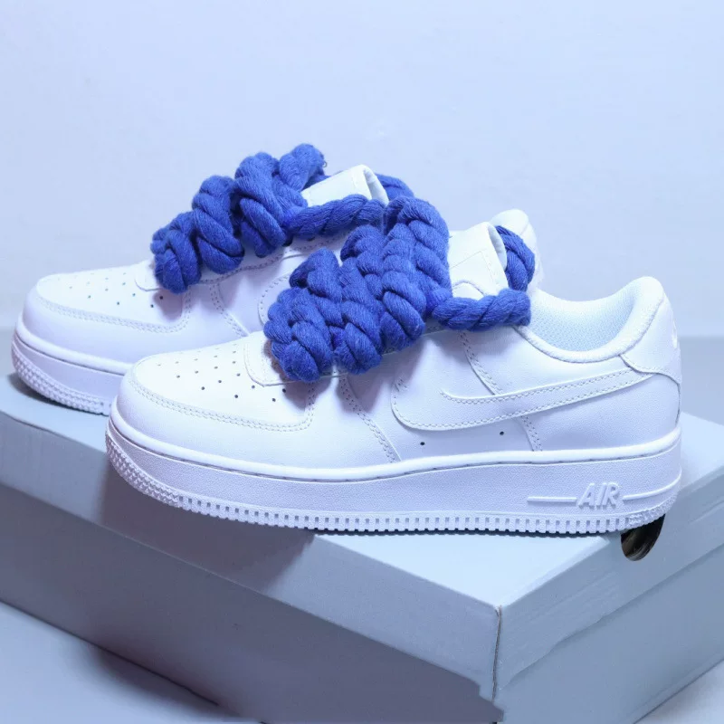 Af1 Hemp Rope Sneakers With Thick Laces Women S Sports photo 16