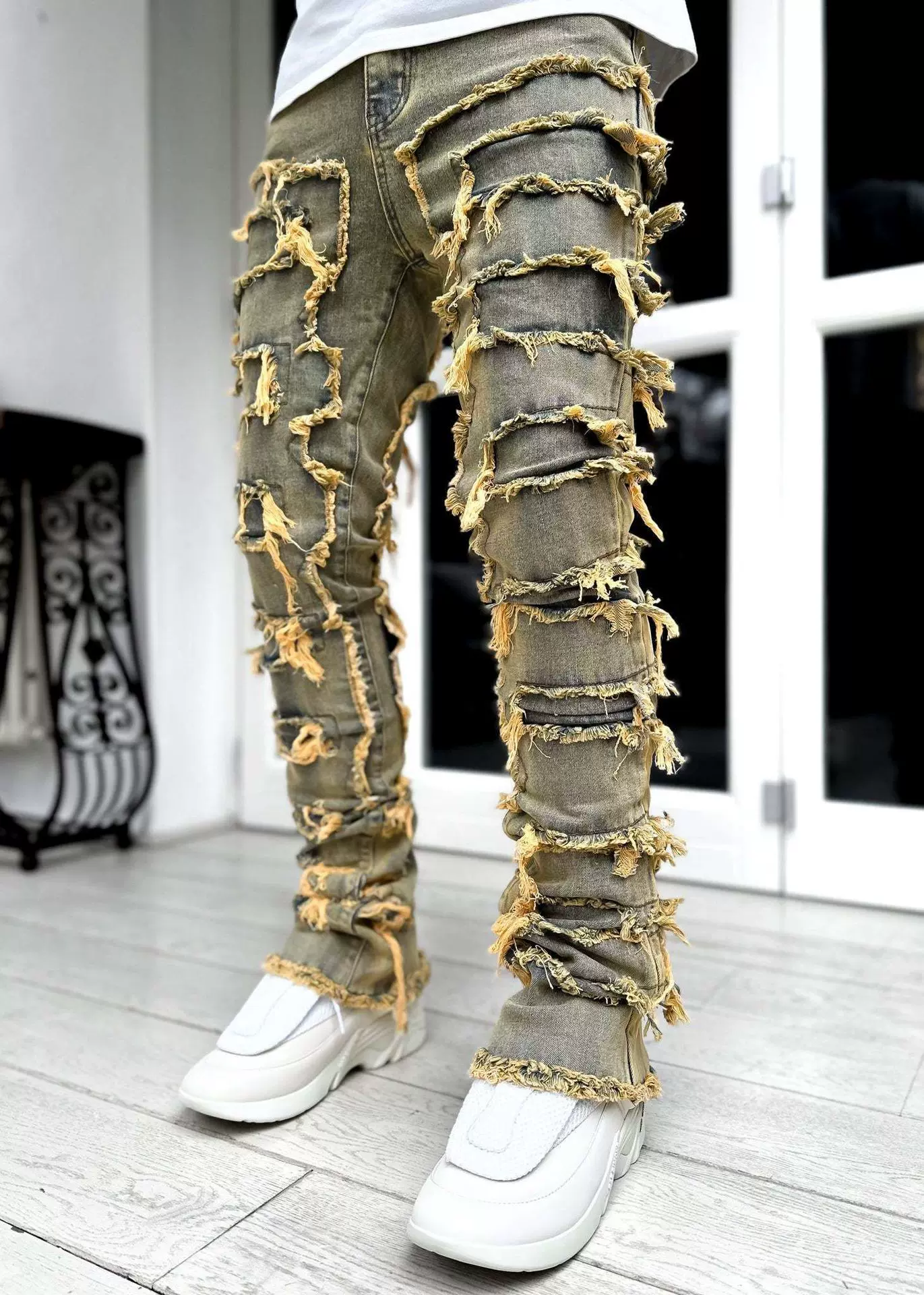 New Style Men S Straight Leg Jeans European And American Street photo 12