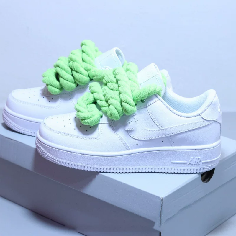 Af1 Hemp Rope Sneakers With Thick Laces Women S Sports photo 19