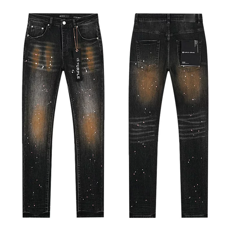 2024 American Style Trendy Brand Ripped Patchwork Ash Gray Men S Casual photo 16