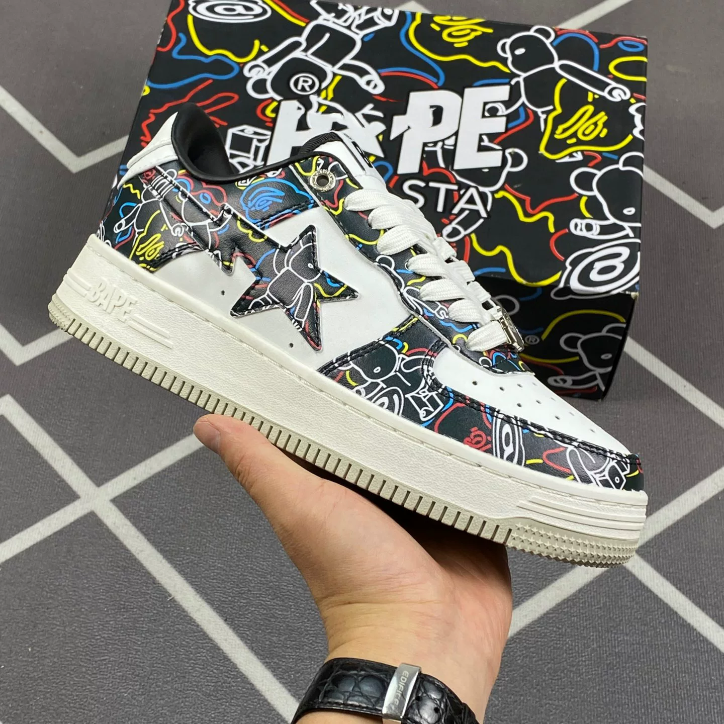 Bapegoose Sta Camouflage Street Fashion Vibe Couple Shoes photo 18