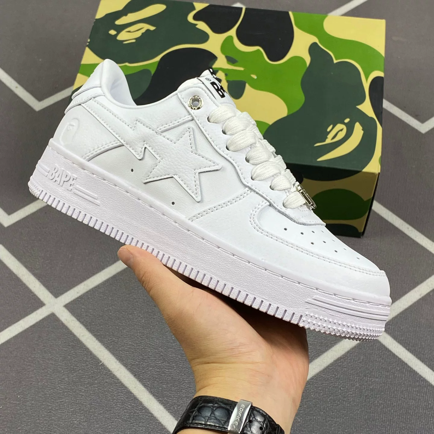 Bapegoose Sta Camouflage Street Fashion Vibe Couple Shoes photo 5