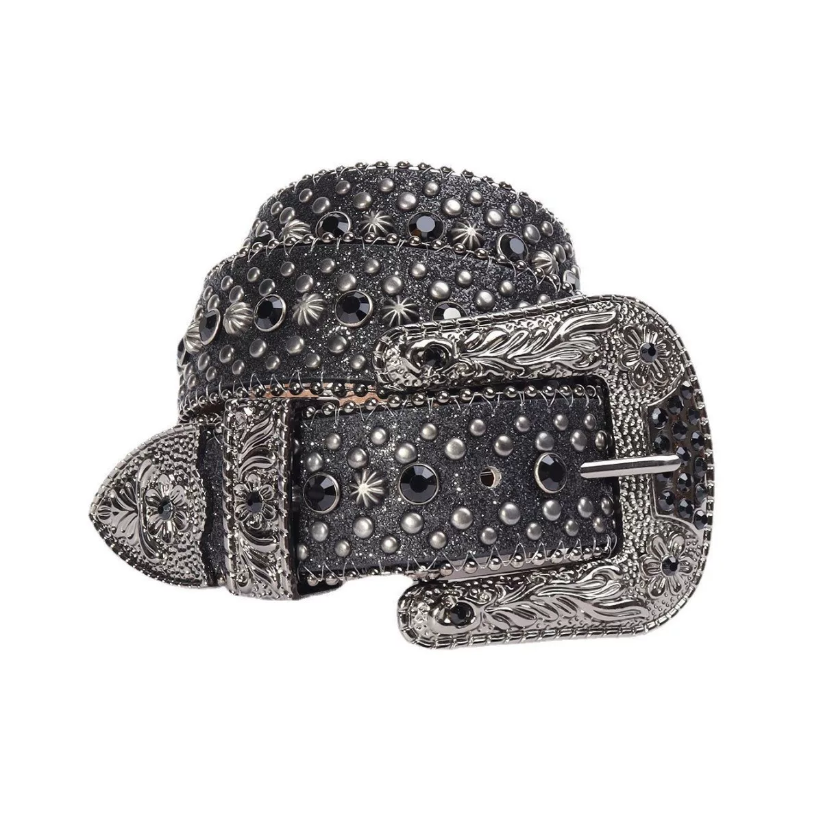 Decorative Studded Fashion Rhinestone Belt Dazzling Alloy Pin Buckle Faux photo 12