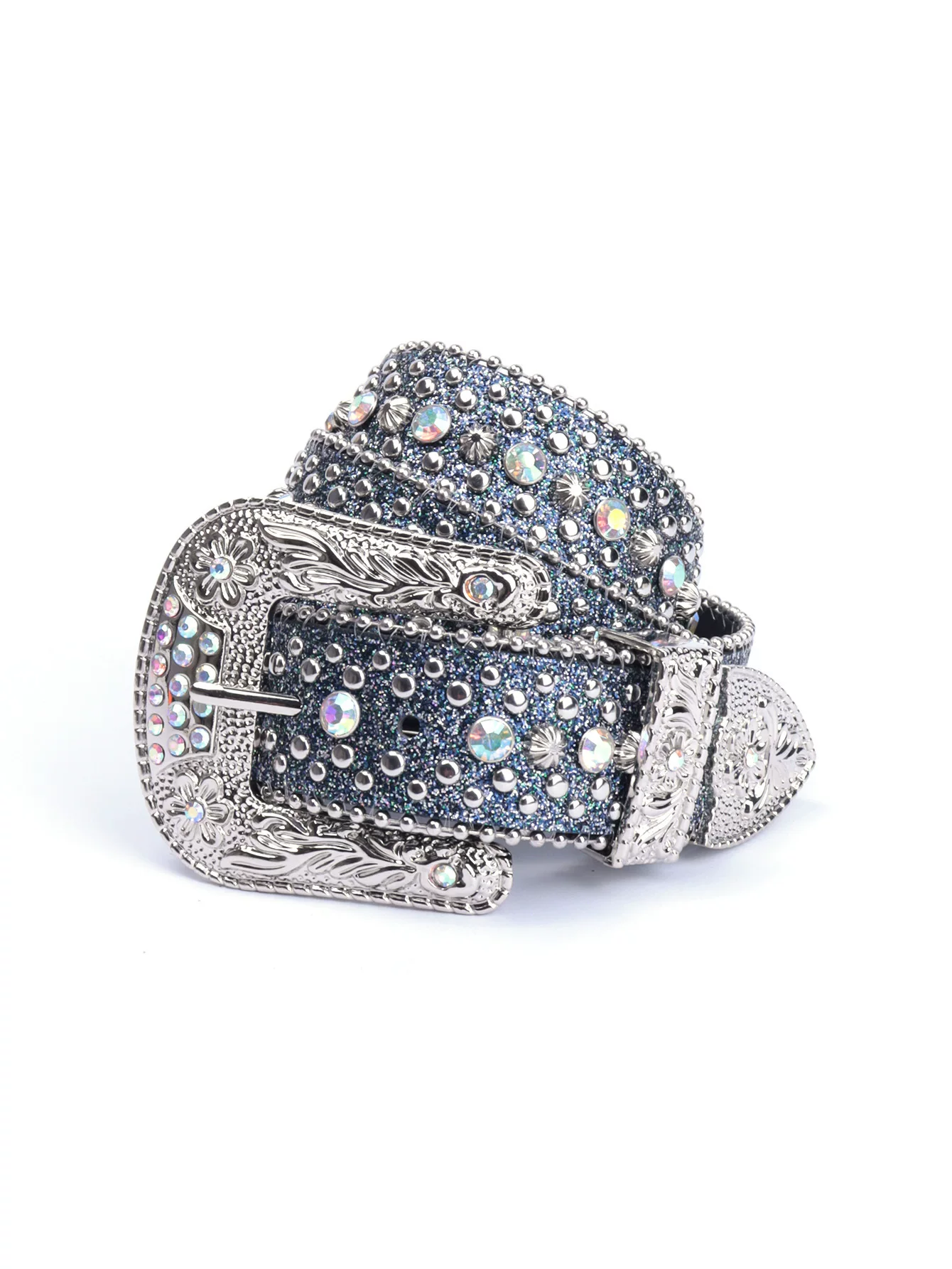 Decorative Studded Fashion Rhinestone Belt Dazzling Alloy Pin Buckle Faux photo 5