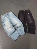 Loose Wide Leg American Retro Gradient Jeans For Men Trendy High Street photo 2