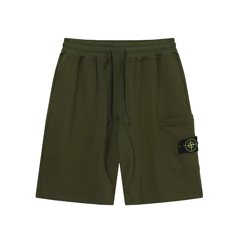 Stone Patterned Micro Label Compass Logo Casual Pocket Shorts photo 8