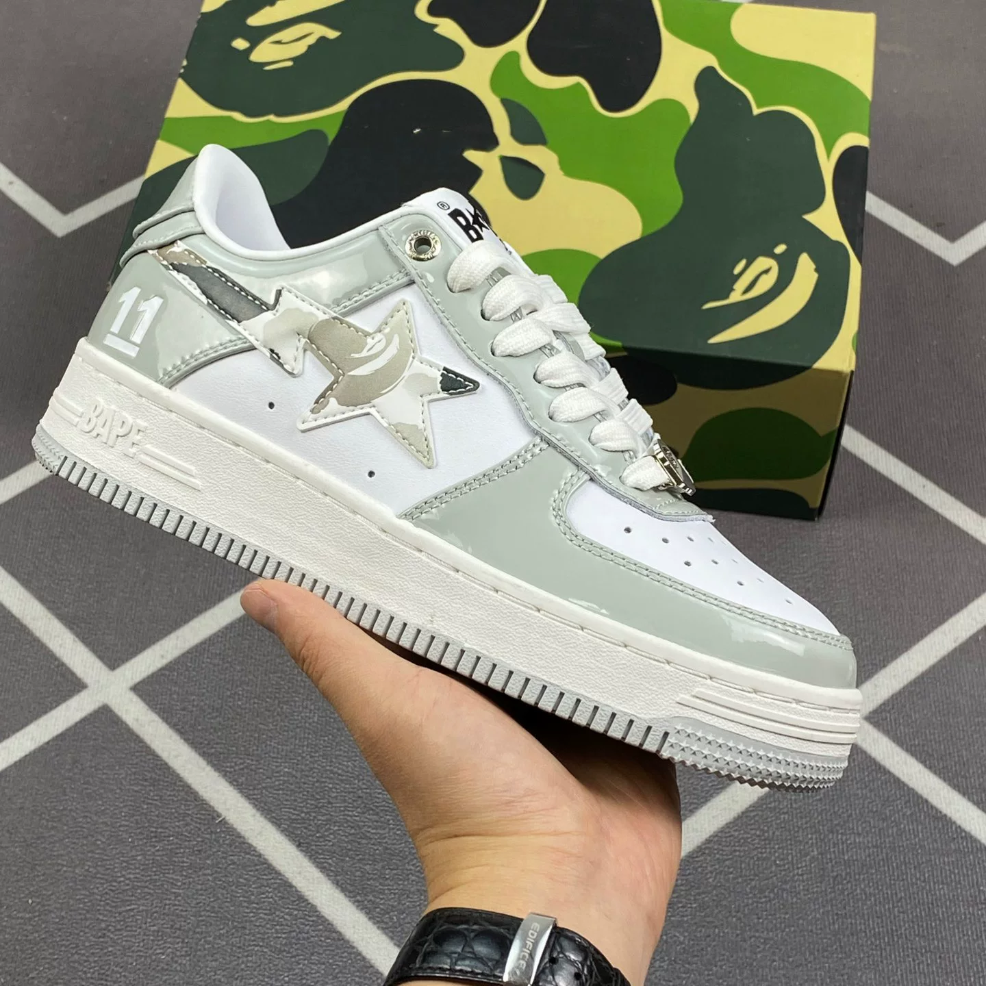 Bapegoose Sta Camouflage Street Fashion Vibe Couple Shoes photo 8