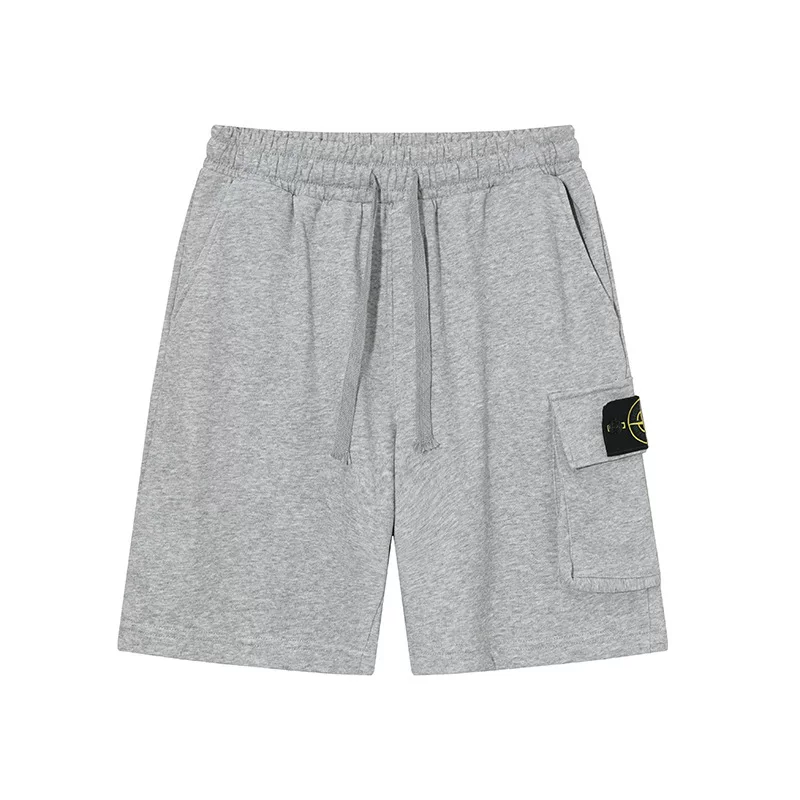 Stone Patterned Micro Label Compass Logo Casual Pocket Shorts photo 5