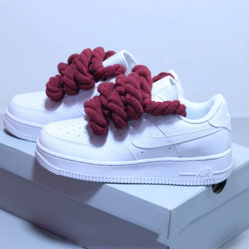 Af1 Hemp Rope Sneakers With Thick Laces Women S Sports photo 18
