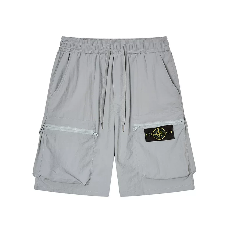 Stone Patterned Micro Label Compass Logo Casual Pocket Shorts photo 27