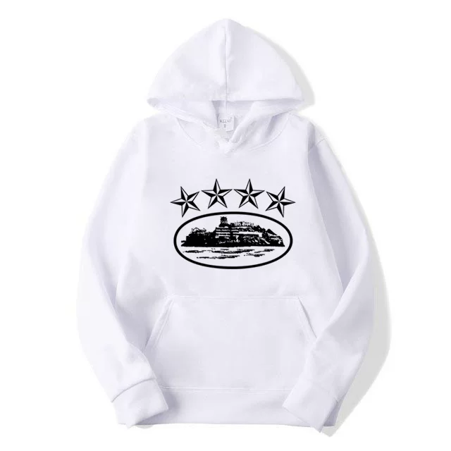 European Style Alcatraz Print Loose Top Trendy Brand Autumn American Hip Hop photo 3