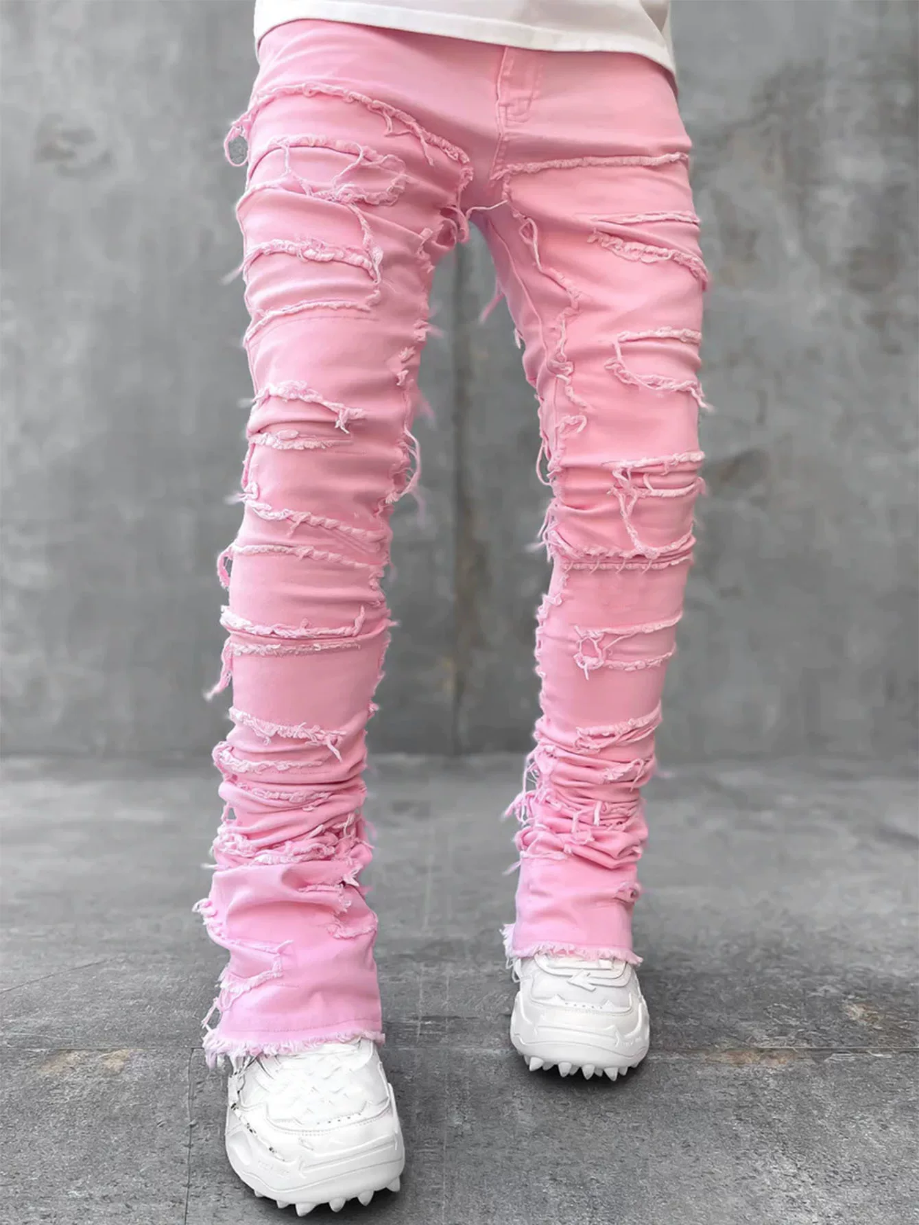 New Style Men S Straight Leg Jeans European And American Street photo 2