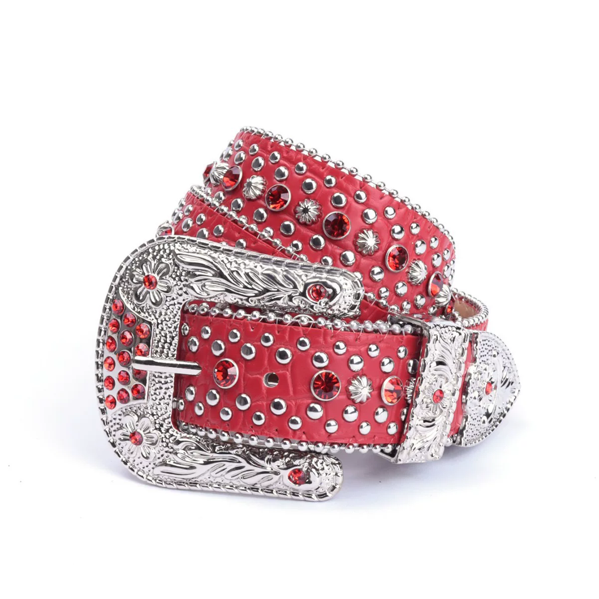 Decorative Studded Fashion Rhinestone Belt Dazzling Alloy Pin Buckle Faux photo 1