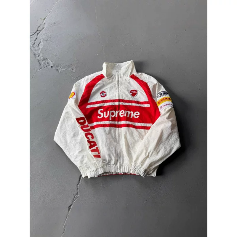 Sup X Umb Joint Brand Football Jacket Casual Simple Fashion Zipper High Collar photo 21