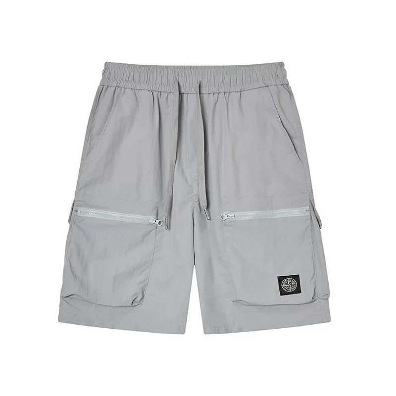Stone Patterned Micro Label Compass Logo Casual Pocket Shorts photo 24