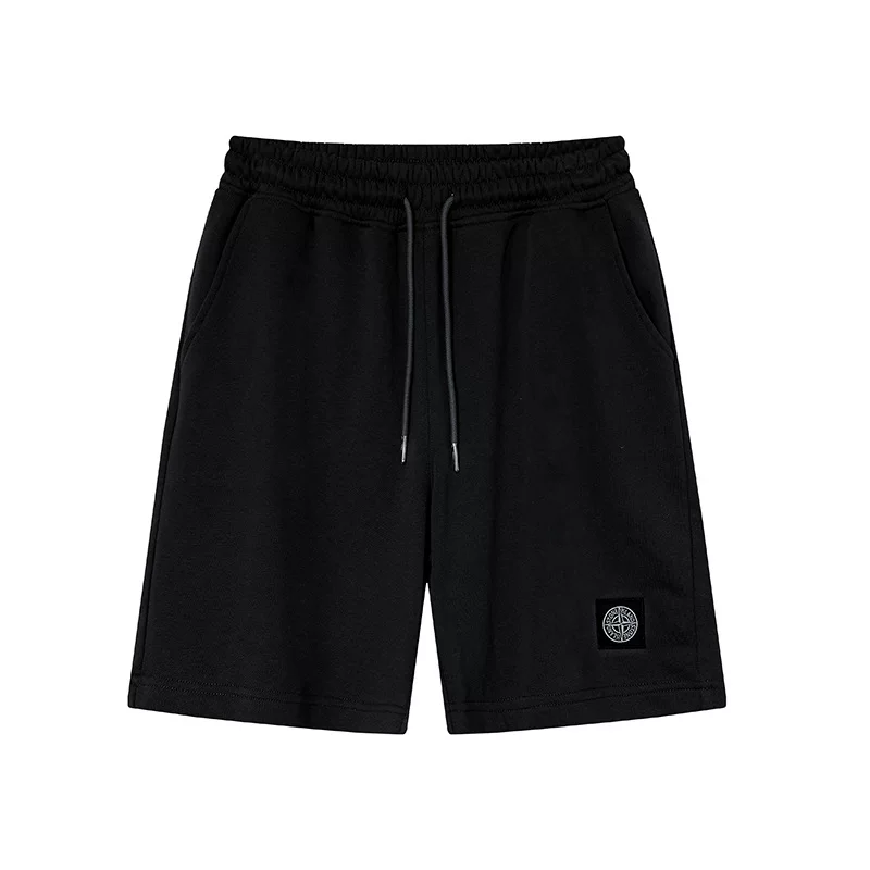 Stone Patterned Micro Label Compass Logo Casual Pocket Shorts photo 10