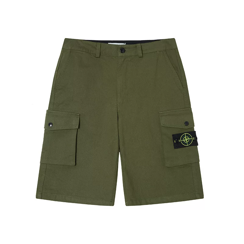 Stone Patterned Micro Label Compass Logo Casual Pocket Shorts photo 16