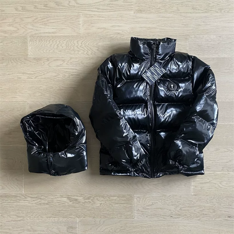 Trapstar Shooters Puffer Men S Detachable Jacket Quality Shiny Original Drill