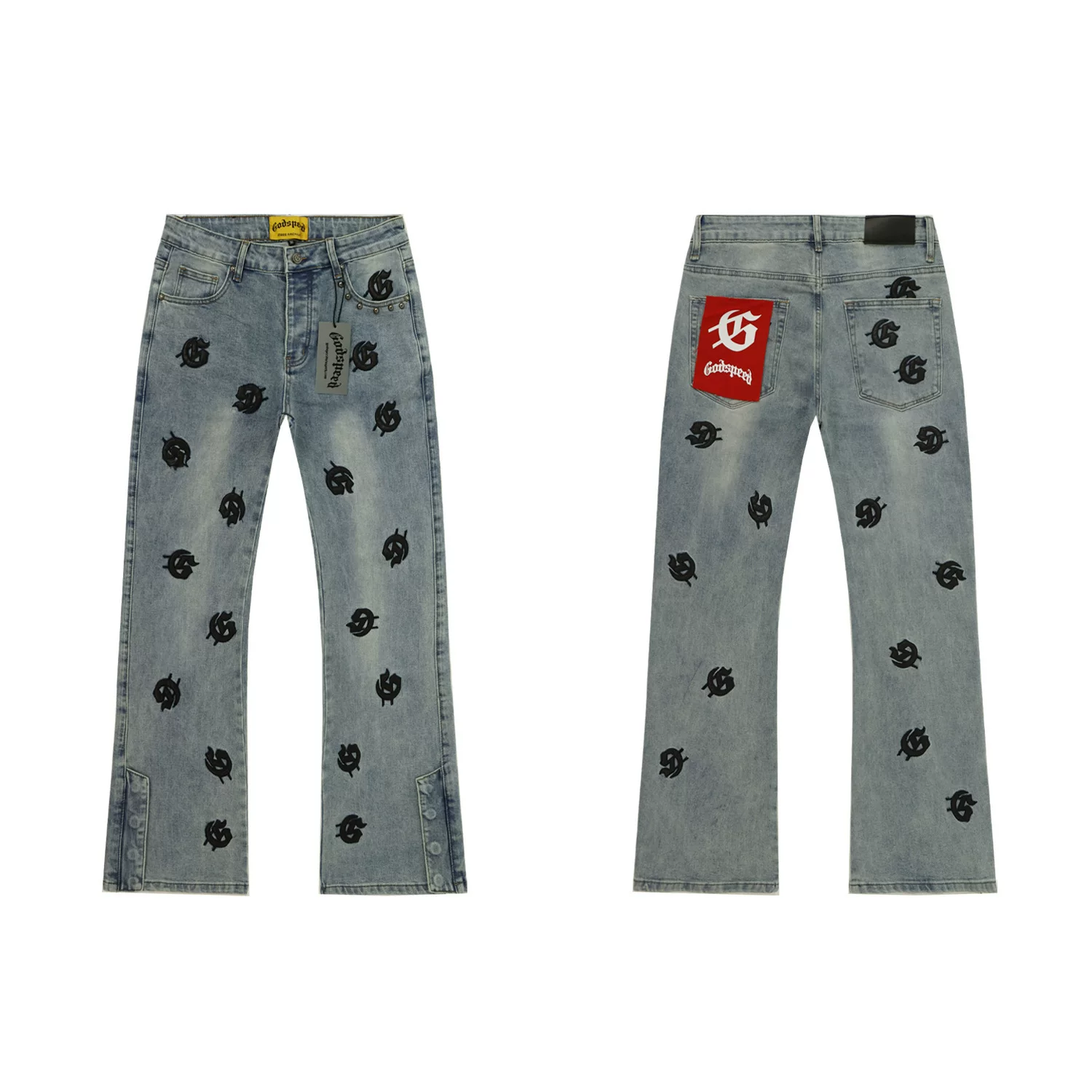 2024 American Style Trendy Brand Ripped Patchwork Ash Gray Men S Casual photo 42