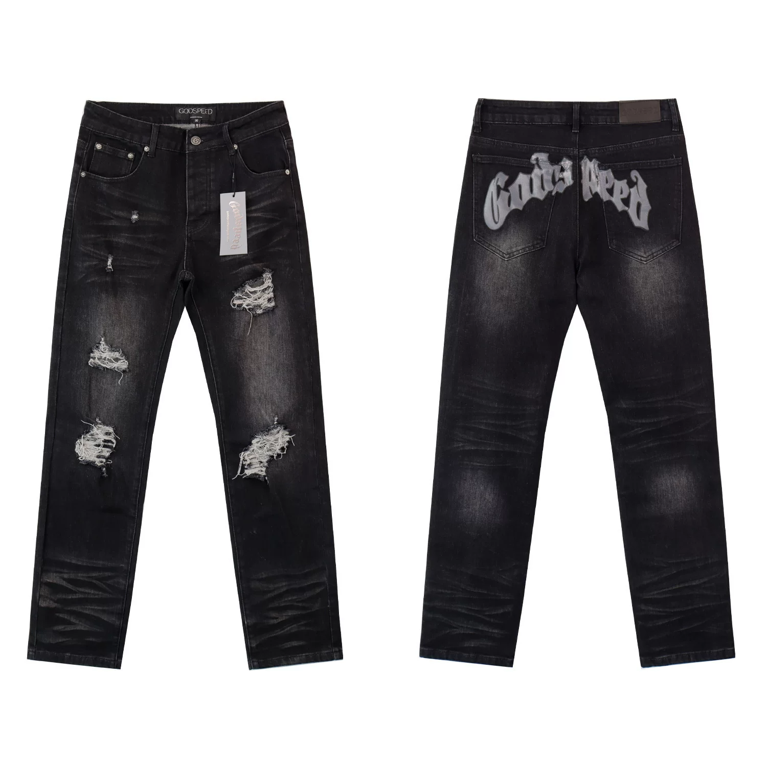 2024 American Style Trendy Brand Ripped Patchwork Ash Gray Men S Casual photo 31