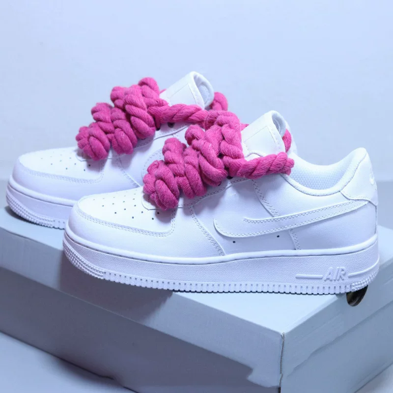 Af1 Hemp Rope Sneakers With Thick Laces Women S Sports photo 15
