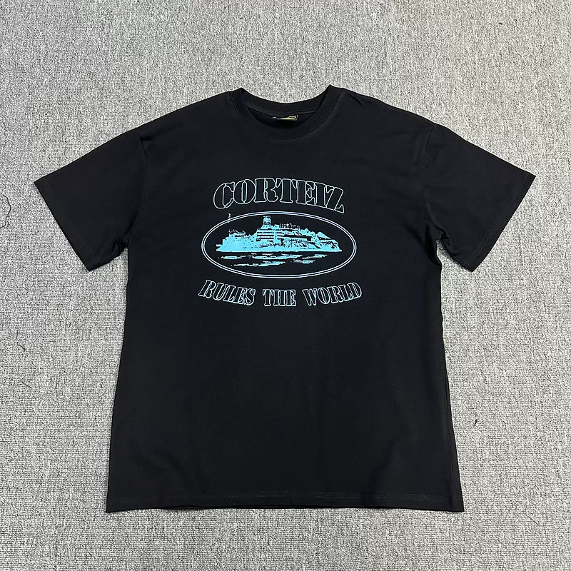 Corteiz Alcatraz Series T Shirt Short Sleeved Letter Logo Printed Round Neck photo 72