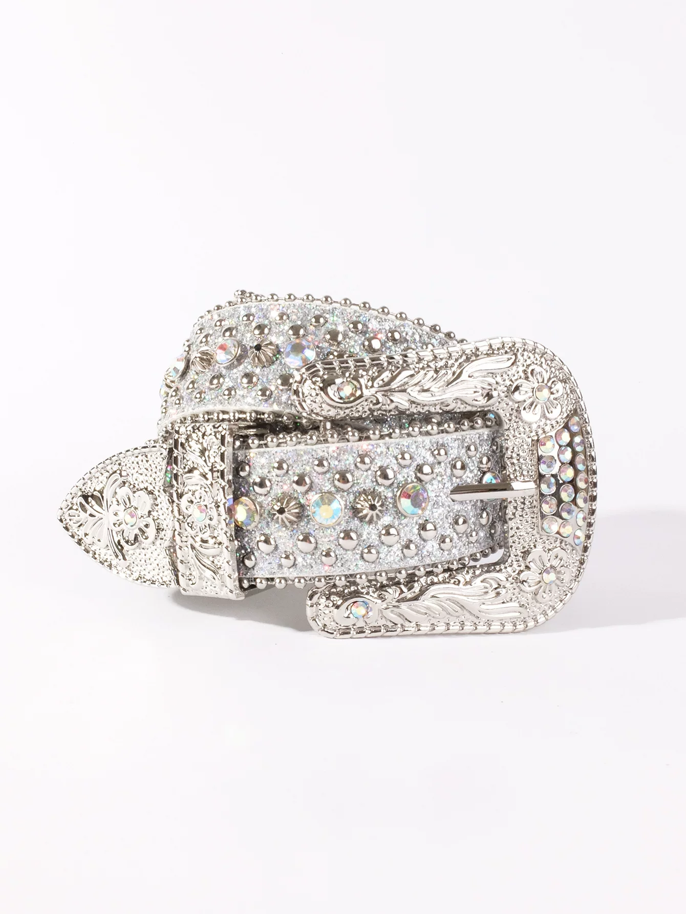 Decorative Studded Fashion Rhinestone Belt Dazzling Alloy Pin Buckle Faux photo 4