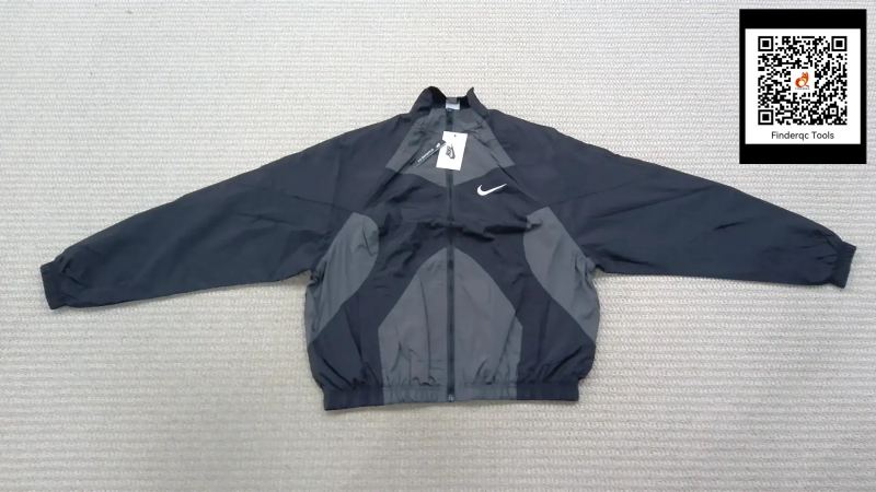 QC 🉐 Small hook contrasting splicing sports couple jacket 7267498870 1