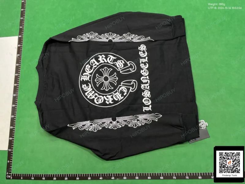 QC Cross-border crochet chromeheart double yarn cotton men's and women's printed long sleeve t-shirt cotton long sleeve t-shirt men 7647178835 3