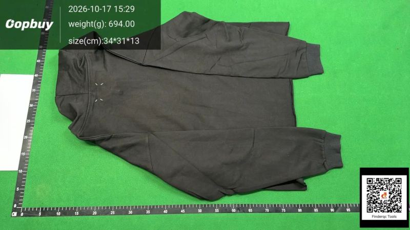 QC MaisonMargiela MM6 men's and women's loose terry cardigan zipper hoodie sweater versatile 7647513041 7