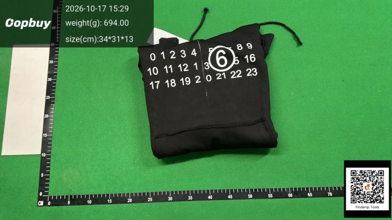QC MaisonMargiela MM6 men's and women's loose terry cardigan zipper hoodie sweater versatile 7647513041 8