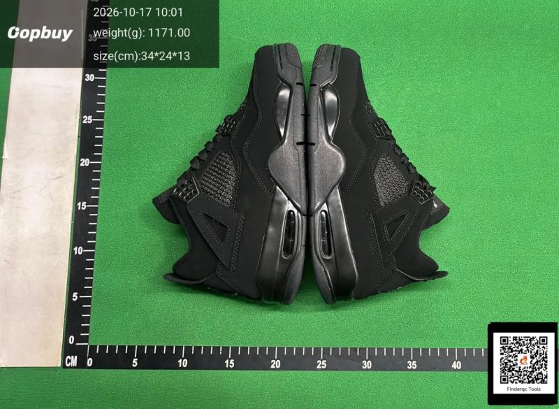 QC Putian shoe factory directly supplies AJ4 electric mother yellow black red white cat white Oreo black cat Joe 4 men's and women's basketball shoes 7714406990 1