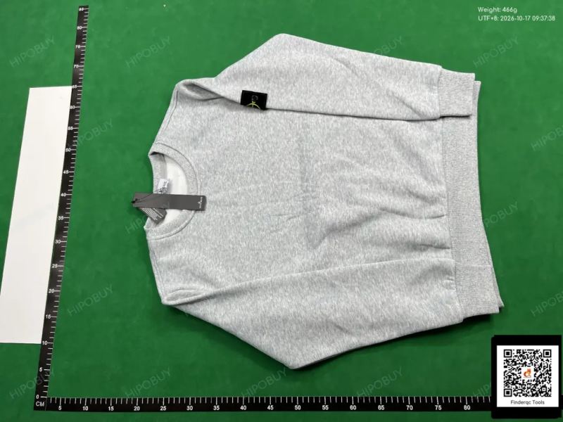 QC Cross-border Stone Stone Solid Color INS Compass Badge Basic Pullover Functional Casual Men's and Women's Round Neck Sweatshirt Island 7731019429 2