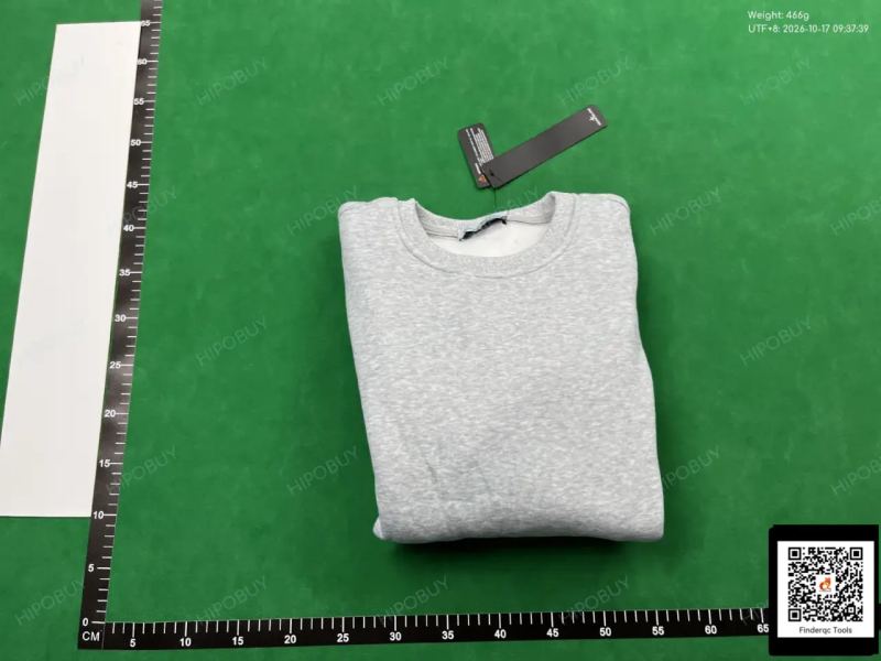 QC Cross-border Stone Stone Solid Color INS Compass Badge Basic Pullover Functional Casual Men's and Women's Round Neck Sweatshirt Island 7731019429 4