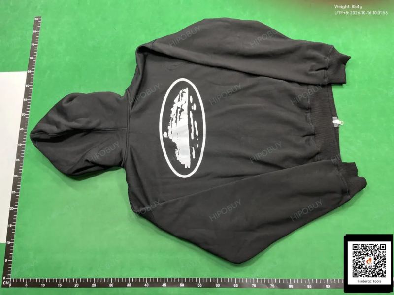 QC High Weight American Street Hip-Hop Alcatraz Print Velvet Zipper Cardigan Hooded Sweatshirt Men's and Women's Trendy Brand Jacket 7733734698 3