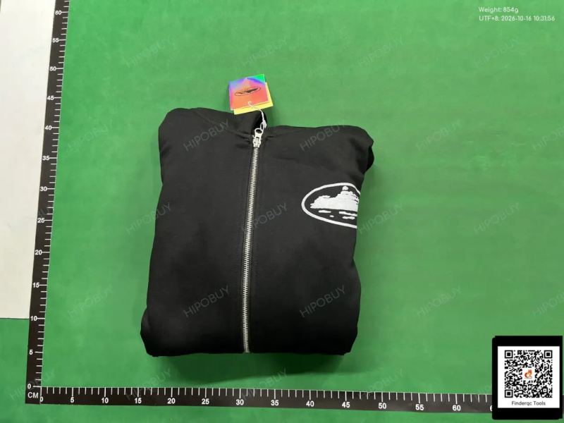 QC High Weight American Street Hip-Hop Alcatraz Print Velvet Zipper Cardigan Hooded Sweatshirt Men's and Women's Trendy Brand Jacket 7733734698 4