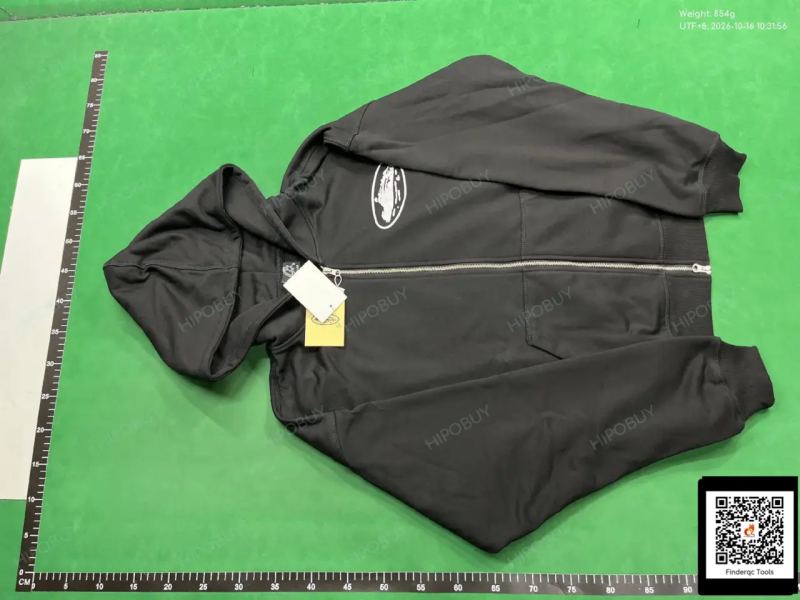 QC High Weight American Street Hip-Hop Alcatraz Print Velvet Zipper Cardigan Hooded Sweatshirt Men's and Women's Trendy Brand Jacket 7733734698 2