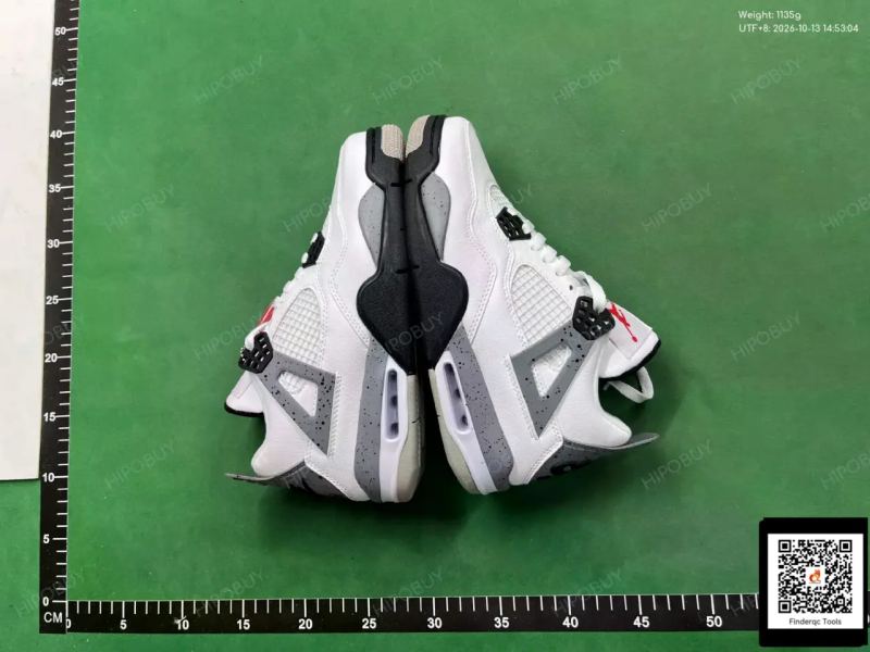 QC Putian Shoe Factory aj4 Pure Original Electric Mother Huang Da Paris Black Cat Oreo Men's and Women's Basketball Shoes sneaker High Version 7734863398 1