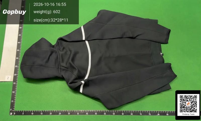 QC 25 year new sports hooded jacket sweater air layer cotton zipper jacket autumn reflective laminated jacket set 7734985466 3