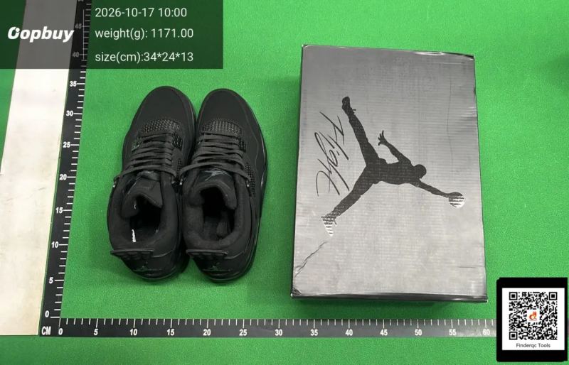 QC Putian shoe factory directly supplies AJ4 electric mother yellow black red white cat white Oreo black cat Joe 4 men's and women's basketball shoes 7772092376 3
