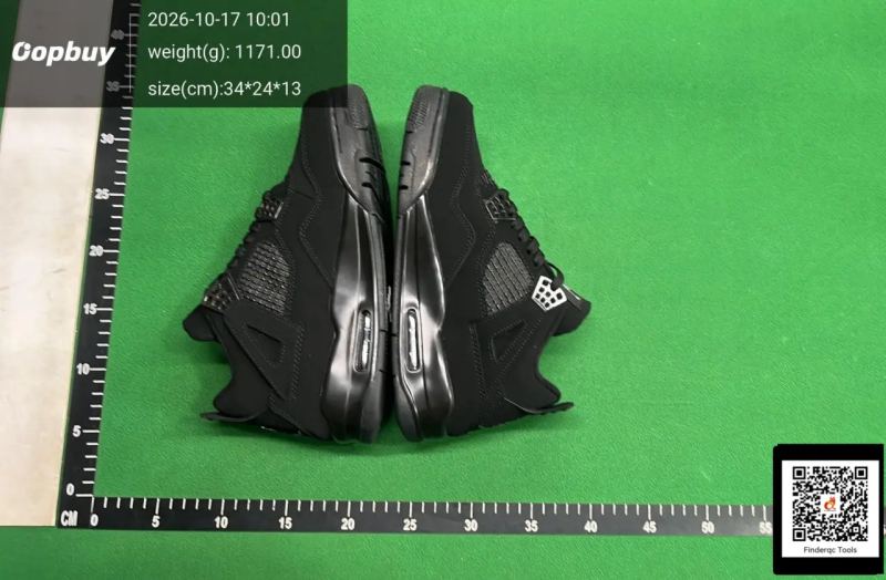 QC Putian shoe factory directly supplies AJ4 electric mother yellow black red white cat white Oreo black cat Joe 4 men's and women's basketball shoes 7772092376 6