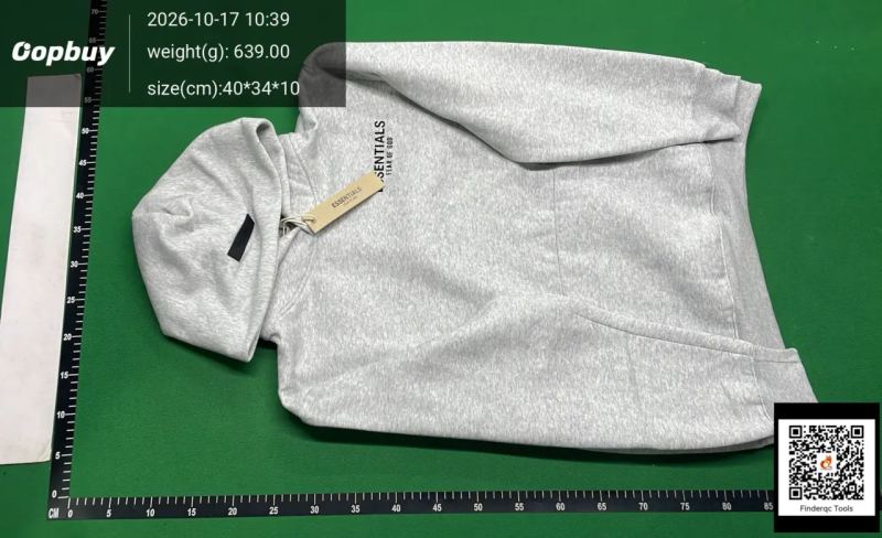 QC 2022 Flocked Sweatshirt with Black Letters Fog Essentials Trendy Brand Cross-Border 1977 994489636361 2